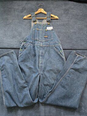 Vintage OshKosh B'gosh Union USA Sanforized Vestbak Mens Denim Overalls 36x32